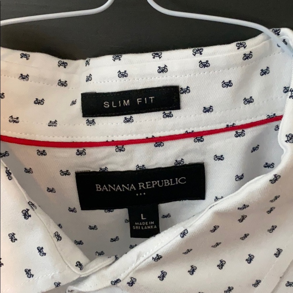 Banana Republic slim fit short sleeve button down